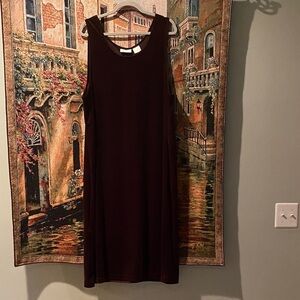 Velvet Rich Brown Sleeveless Dress 220 Hickory
